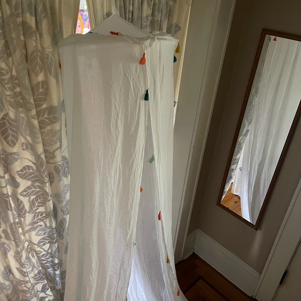Pillowfort Tassel Trim Canopy ~ NEW Over Twin Bed or Play Area no box